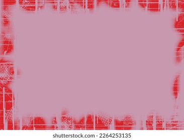 Glitch distorted grunge background . Noise destroyed texture . Trendy defect error shapes . grunge texture . Distressed effect .Vector shapes with a duo tone halftone dots screen print texture.