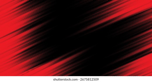 Glitch distorted grunge background. Noise destroyed texture. Red halftone dots blue color pattern gradient grunge texture background