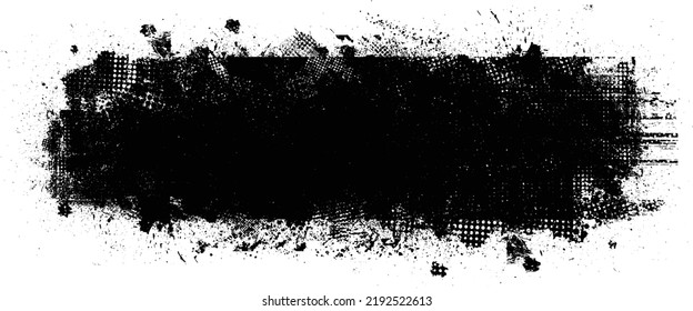 Glitch distorted grunge layer  . Noise destroyed texture . Trendy defect error shapes . Overlay grunge texture . Distressed effect .Vector shapes with a halftone dots screen print texture.