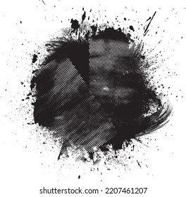 Capa de grifo distorsionada con destello. El ruido destruyó la textura. Formas de error de defecto de moda . Textura de fondo. Efecto perturbado .Formas vectoras con una textura de impresión de pantalla de puntos de medio tono.