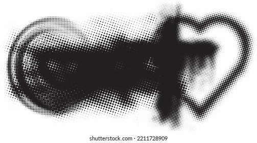Capa de grifo distorsionada con destello. El ruido destruyó la textura. Formas de error de defecto de moda . Textura de fondo. Efecto perturbado .Formas vectoras con una textura de impresión de pantalla de puntos de medio tono.