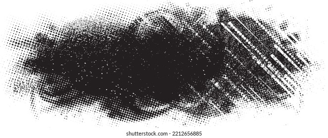 Glitch verzerrte Grunge-Schicht . Rauschen zerstörte Textur. Trendy Defaultformen . Overlay Grunge Textur . Distressed effect .Vector formt mit einer Siebdrucktextur mit Halbton-Punkten.