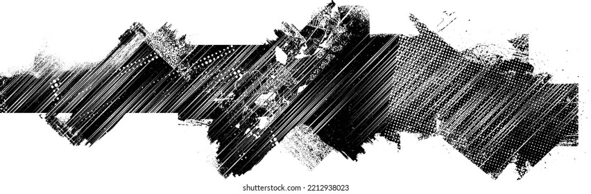 Capa de grifo distorsionada con destello. El ruido destruyó la textura. Formas de error de defecto de moda . Textura de fondo. Efecto perturbado .Formas vectoras con una textura de impresión de pantalla de puntos de medio tono.
