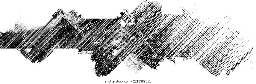 Glitch verzerrte Grunge-Schicht . Rauschen zerstörte Textur. Trendy Defaultformen . Overlay Grunge Textur . Distressed effect .Vector formt mit einer Siebdrucktextur mit Halbton-Punkten.