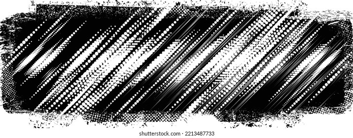 Glitch distorted grunge layer  . Noise destroyed texture . Trendy defect error shapes . Overlay grunge texture . Distressed effect .Vector shapes with a halftone dots screen print texture.