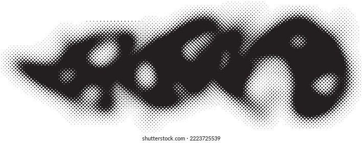 Glitch distorted grunge layer  . Noise destroyed texture . Trendy defect error shapes . Overlay grunge texture . Distressed effect .Vector shapes with a halftone dots screen print texture.