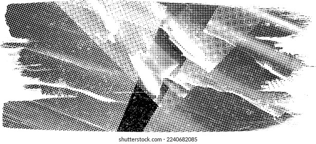Glitch verzerrte Grunge-Schicht . Rauschen zerstörte Textur. Trendy Defaultformen . Overlay Grunge Textur . Distressed effect .Vector formt mit einer Siebdrucktextur mit Halbton-Punkten.