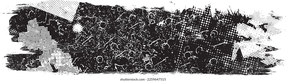Capa de grifo distorsionada con destello. El ruido destruyó la textura. Formas de error de defecto de moda . Textura de fondo. Efecto perturbado .Formas vectoras con una textura de impresión de pantalla de puntos de medio tono.