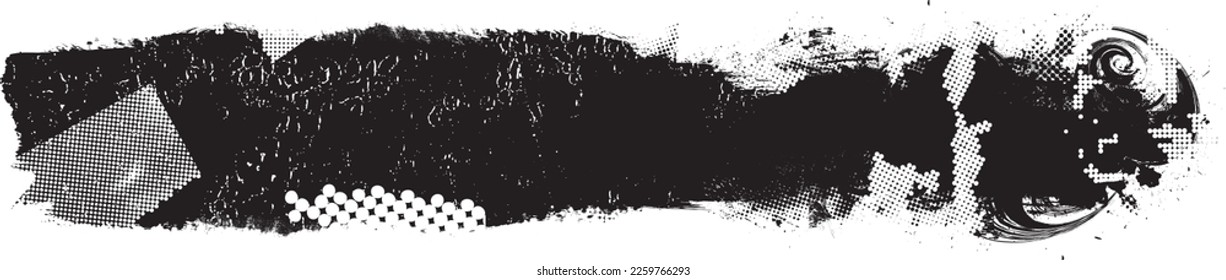 Glitch verzerrte Grunge-Schicht . Rauschen zerstörte Textur. Trendy Defaultformen . Overlay Grunge Textur . Distressed effect .Vector formt mit einer Siebdrucktextur mit Halbton-Punkten.