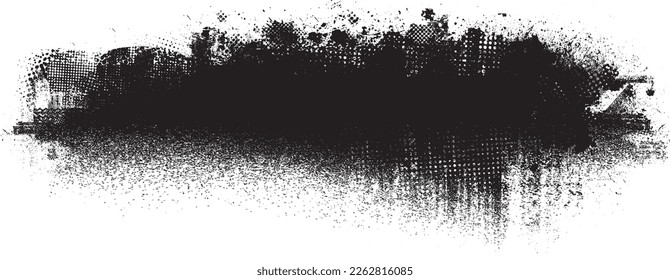 Glitch distorted grunge layer  . Noise destroyed texture . Trendy defect error shapes . Overlay grunge texture . Distressed effect .Vector shapes with a halftone dots screen print texture.