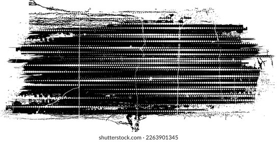 Glitch distorted grunge layer  . Noise destroyed texture . Trendy defect error shapes . Overlay grunge texture . Distressed effect .Vector shapes with a halftone dots screen print texture.