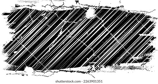 Glitch verzerrte Grunge-Schicht . Rauschen zerstörte Textur. Trendy Defaultformen . Overlay Grunge Textur . Distressed effect .Vector formt mit einer Siebdrucktextur mit Halbton-Punkten.