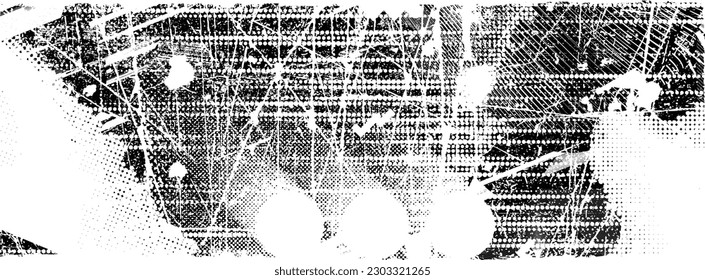 Capa de grifo distorsionada con destello. El ruido destruyó la textura. Formas de error de defecto de moda . Textura de fondo. Efecto perturbado .Formas vectoras con una textura de impresión de pantalla de puntos de medio tono.