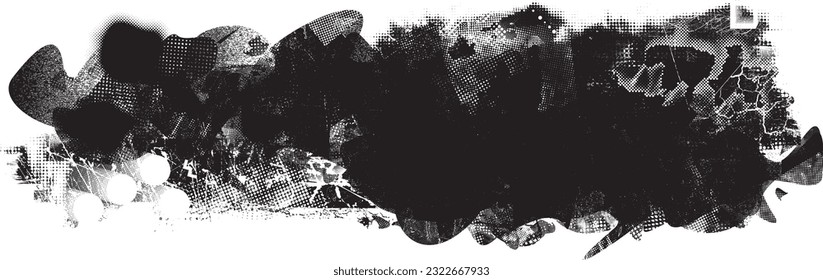 Capa de grifo distorsionada con destello. El ruido destruyó la textura. Formas de error de defecto de moda . Textura de fondo. Efecto perturbado .Formas vectoras con una textura de impresión de pantalla de puntos de medio tono.