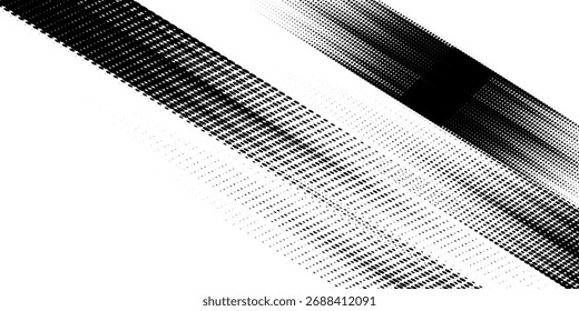 Glitch distorted grunge layer . Noise destroyed texture . Trendy defect error shapes . Overlay grunge texture . Distressed effect .Vector shapes with a halftone dots screen print texture