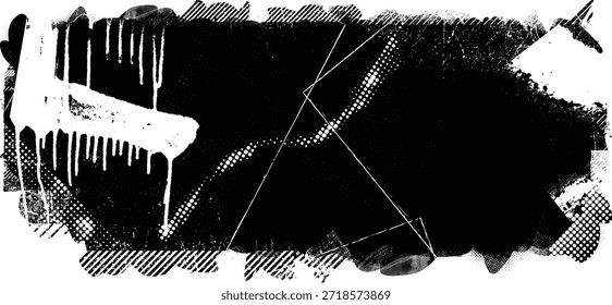 Glitch verzerrte Grunge-Schicht . Lärm zerstörte Textur . Trendy Fehler Formen . Überlagern Sie farbige Textur. Distressed-Effekt .Vektorformen mit einem Rasterpunkt Siebdrucktextur.
