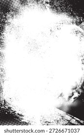 Glitch verzerrte Grunge-Schicht . Lärm zerstörte Textur . Trendy Fehler Formen . Überlagern Sie farbige Textur. Distressed-Effekt .Vektorformen mit einem Rasterpunkt Siebdrucktextur.