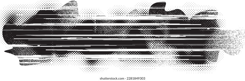 Formas abstractas de grisco distorsionadas. El blob forma orgánico. Plantilla para presentación, banner . Forma fluida aislada .Grunge texturado. Formas vectoriales líquidas con puntos de semitono .Textura de impresión de pantalla