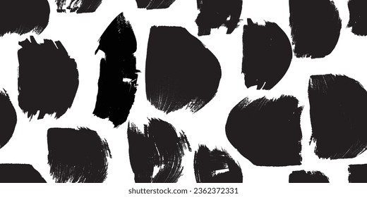 Glitch verzerrte grungy abstrakte Formen . Pinselstriche nahtlose Musterkombination. Grange Formen .Grunge strukturiert. Vektorformen mit Pinselstrichen .Siebdruck-Endlosmuster-Textur