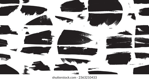 Glitch distorted grungy abstract forms . Brush strokes seamless pattern texture. Grange shapes .Grunge textured . Vector shapes with brush strokes .Screen print endless pattern texture