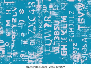 Glitch distorted grungy abstract forms . Cyber punk texture. Halftone dots .Futuristic background . Glitched shapes with dots and lines .Screen print  pattern texture