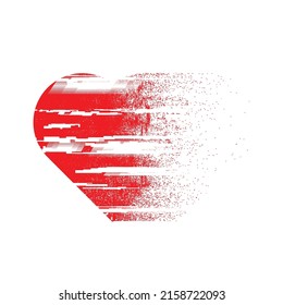 Glitch Distorted Heart Shape Minimal Art Stock Vector (Royalty Free ...