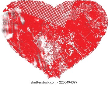 Glitch distorted heart shape . Minimal art design . Noise destroyed heart logo . Trendy defect error shapes . Glitched frame .Broken effect . Grunge texture . Distress effect .vector
