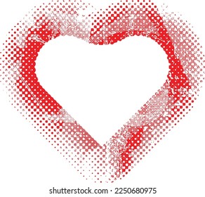 Glitch distorted heart shape . Minimal art design . Noise destroyed heart logo . Trendy defect error shapes . Glitched frame .Broken effect . Grunge texture . Distress effect .vector
