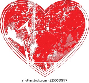 Glitch distorted heart shape . Minimal art design . Noise destroyed heart logo . Trendy defect error shapes . Glitched frame .Broken effect . Grunge texture . Distress effect .vector

