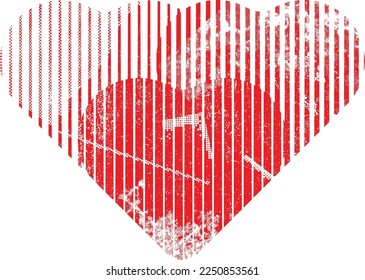 Glitch distorted heart shape . Minimal art design . Noise destroyed heart logo . Trendy defect error shapes . Glitched frame .Broken effect . Grunge texture . Distress effect .vector
