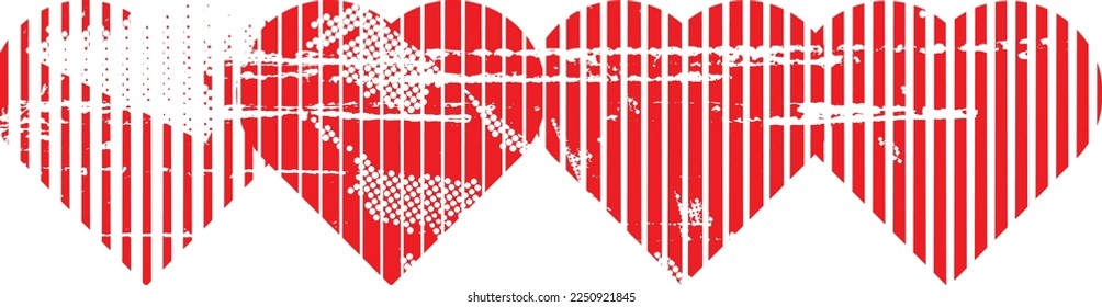 La forma del corazón distorsionada del brillo. Diseño de arte mínimo. El ruido destruyó el logo del corazón. Formas de error de defecto de moda . Marco brillante. Efecto roto. Textura gruesa. Efecto de distrés .vector
