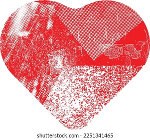 Glitzverzerrte Herzform. Minimales Kunstdesign . Rauschen zerstörte Herzlogos. Trendy Defaultformen . Glitched Frame .Broken Effekt . Grunge Textur. Distanzeffekt .Vektor