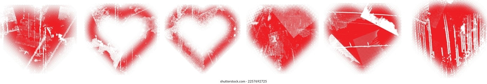 Glitch distorted heart shape . Minimal art design . Noise destroyed heart logo . Trendy defect error shapes . Glitched frame .Broken effect . Grunge texture . Distress effect .vector