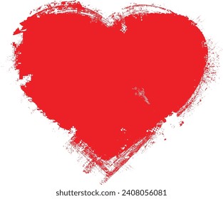 Glitch distorted heart shape . Minimal art design . Noise destroyed heart logo . Trendy defect error shapes . Glitched frame .Broken effect . Grunge texture . Distress effect .vector