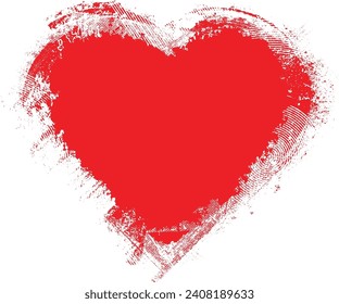 Glitch distorted heart shape . Minimal art design . Noise destroyed heart logo . Trendy defect error shapes . Glitched frame .Broken effect . Grunge texture . Distress effect .vector