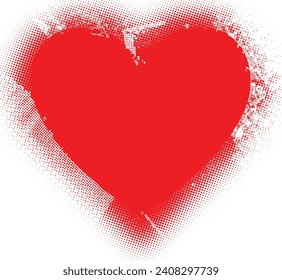 Glitch distorted heart shape . Minimal art design . Noise destroyed heart logo . Trendy defect error shapes . Glitched frame .Broken effect . Grunge texture . Distress effect .vector