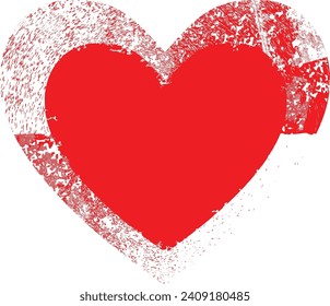 Glitch distorted heart shape . Minimal art design . Noise destroyed heart logo . Trendy defect error shapes . Glitched frame .Broken effect . Grunge texture . Distress effect .vector