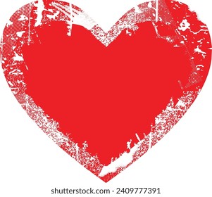 Glitch distorted heart shape . Minimal art design . Noise destroyed heart logo . Trendy defect error shapes . Glitched frame .Broken effect . Grunge texture . Distress effect .vector