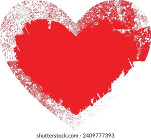 La forma del corazón distorsionada del brillo. Diseño de arte mínimo. El ruido destruyó el logo del corazón. Formas de error de defecto de moda . Marco brillante. Efecto roto. Textura gruesa. Efecto de distrés .vector