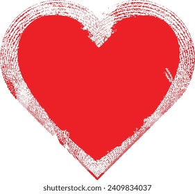 Glitch distorted heart shape . Minimal art design . Noise destroyed heart logo . Trendy defect error shapes . Glitched frame .Broken effect . Grunge texture . Distress effect .vector