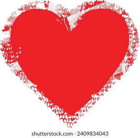 Glitch distorted heart shape . Minimal art design . Noise destroyed heart logo . Trendy defect error shapes . Glitched frame .Broken effect . Grunge texture . Distress effect .vector