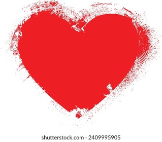 Glitch distorted heart shape . Minimal art design . Noise destroyed heart logo . Trendy defect error shapes . Glitched frame .Broken effect . Grunge texture . Distress effect .vector