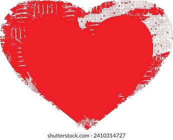 Glitch distorted heart shape . Minimal art design . Noise destroyed heart logo . Trendy defect error shapes . Glitched frame .Broken effect . Grunge texture . Distress effect .vector
