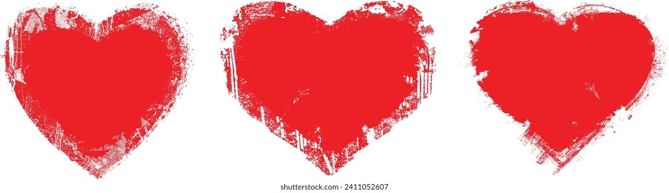 Glitch distorted heart shape . Minimal art design . Noise destroyed heart logo . Trendy defect error shapes . Glitched frame .Broken effect . Grunge texture . Distress effect .vector