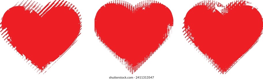 Glitch distorted heart shape . Minimal art design . Noise destroyed heart logo . Trendy defect error shapes . Glitched frame .Broken effect . Grunge texture . Distress effect .vector