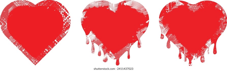 Glitch distorted heart shape . Minimal art design . Noise destroyed heart logo . Trendy defect error shapes . Glitched frame .Broken effect . Grunge texture . Distress effect .vector