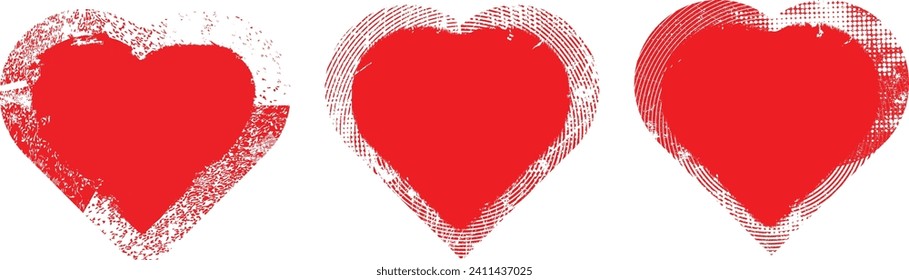 Glitch distorted heart shape . Minimal art design . Noise destroyed heart logo . Trendy defect error shapes . Glitched frame .Broken effect . Grunge texture . Distress effect .vector