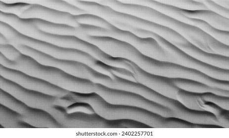 Glitzverzerrtes Rauschen zerstörte horizontale Bannerplakette. Trendy Defect halftone Welle, zerbrochenes Papier, Dampf, Raucheffekt. Vektorschwarzes Overlay.