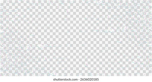 Glitch distortion texture with multicolored noise fragments. Abstract digital damage effect isolated on transparent background. Horizontal format. Screen error and corrupted data concept for design. - Powered by Shutterstock - Get 15% off with code: PIKWIZARD15