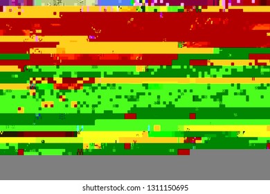 Glitch distress texture. Cyber hacker attack theme creative design template. Grunge glitched color pixel background. EPS10 vector